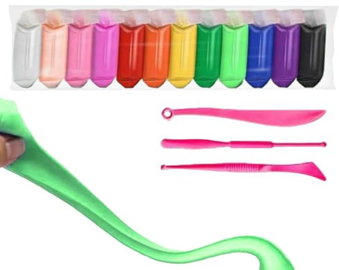 Wonsfuleu Air Dry Clay Für Kinder - Buntes Knetmasse-Set Mit Zubehör,Sichere Bunte Knete Spielzeug Für Mädchen Basteln Zuhause Schule Unterricht