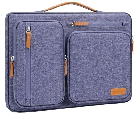MOSISO 14 pollici Custodia Laptop Compatibile con HP Lenovo Dell ASUS Acer | 14 pollici Borsa PC per Dell Latitude, Lenovo, Lato Aperto Borsa con 4 Cerniera Tasche&Maniglia, Orchidea Viola