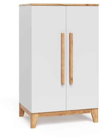 VitaliSpa Kinderkleiderschrank Malia, Weiß/Artisan, 70 x 120 cm | zur Aufbewahrung von Kinderkleidung und kombinierbar