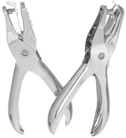 Toyvian 2 Stück Lochzange Präzisions-handstanzer aus Metall für Papier Karten Etiketten und Basteln Kompakt Robust Tragbar für Büro Schule und DIY-projekte