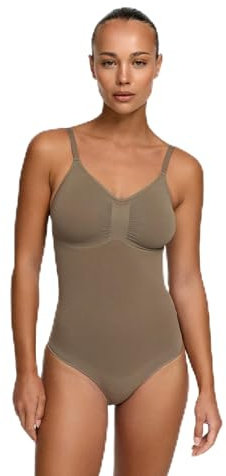 CFab Shapewear Body Damen Bauchweg mit String Strong Support | Formt Taille und Mitte mit starkem Halt glättet unter Kleidung und bleibt durch String Schnitt unauffällig im Alltag