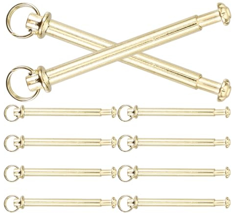 AUTSUPPL Kit di Riparazione con Perno ad Anello per Ventagli Pieghevoli 10 Set con Rivetti in Acciaio Inossidabile Dorati, Facile da Montare per Accessori Ventaglio