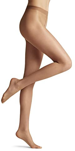 FALKE Damen Strumpfhose Seidenglatt 15 DEN W Ti transparent einfarbig 1 Stück, Hautfarben Powder 4169, L