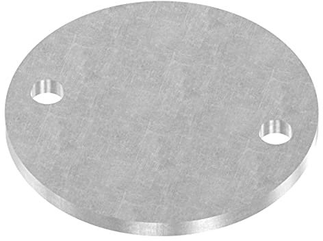 Fenau : Plaque d'ancrage : SET B : Ø 100x6 mm : Acier (bruts) à souder dans/avec des trous percés pour la fixation au mur ou au sol.