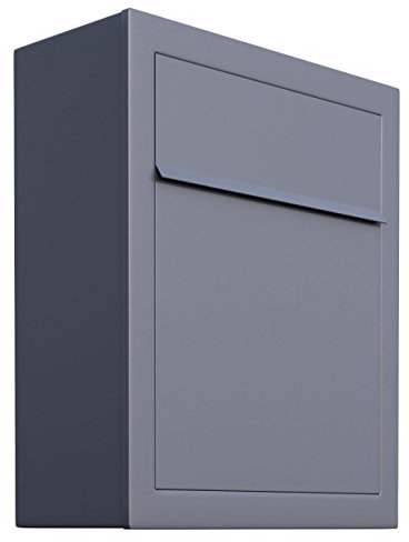 Briefkasten, Design Wandbriefkasten Base Grau Metallic - Bravios