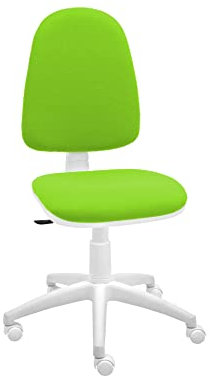 LSC- Silla giratoria ergonómica Mod/Torino Blanca con Ruedas.(Verde Pistacho)