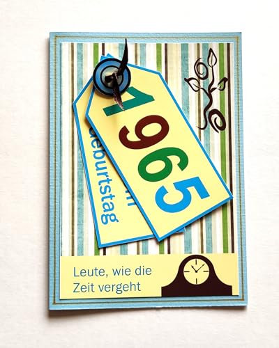 Fibula[Style] 5 x fröhliche Einladungskarte zum 60. Geburtstag 1965