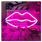 ENUOLI Pink Lip Neon Lights LED Lips Light Neon Signs Battery/USB Operated Signs Wall Lamps Light up Your Bedroom Party Wedding Bar