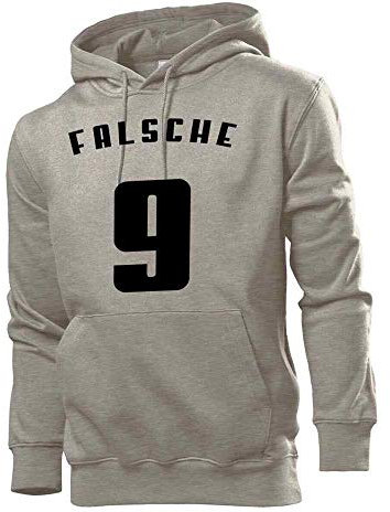 Generisch Shirt84.de Sweat-shirt à capuche pour homme avec numéro 9 - Gris - Medium