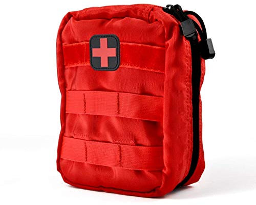 Keenso Erste-Hilfe-Tasche Leere Taktische medizinische Tasche, EMT-Abreißtasche, medizinischer Rucksack für Reisen Camping Radfahren Überleben im Freien Erste Hilfe(rot)