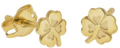 trendor Kinder-Ohrringe Kleeblatt 333 / 8K Gold bezaubernder Ohrschmuck aus Echtgold, wunderschöne Geschenkidee für Mädchen, verspielte Ohrstecker, 51088