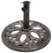 COSTWAY Sonnenschirmständer, runder Schirmständer für Schirmstangen von 38/48 mm, Ø45 cm Marktschirmständer aus Gusseisen, Sonnenschirmfuß für Garten, Balkon, Bronze