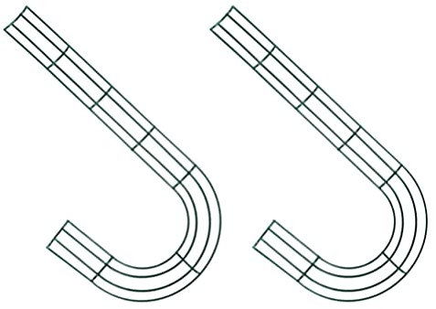 BESTonZON Kranz Rahmen J Förmig Kranz Rohling: Eisen Kunst Kranz DIY 4 Stücke Zuckerstangen Form Weihnachtskranz Hochzeitskranz Wandkranz Türkranz Basteln Hochzeti Weihnachten Party Dekoration