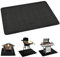 Tappetino Lgnifugo Tappetino a 3 Strati per Pozzo del Fuoco per Coperta - Rettangolo Tappetino per Camino Resistente al Calore, per Braciere, Barbecue, Terrazza, Prato, Patio Esterno 35 * 34CM nero