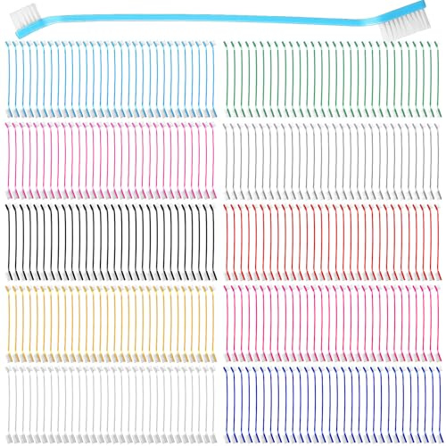 300 Pcs Pet Toothbrush Bulk, Double Sided Dog Cat Tooth Brush, 10 Colors