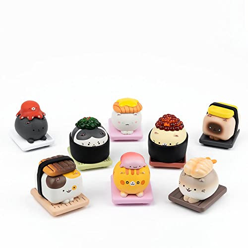 BEEMAI Cat Dango Sushi Series Blind Box 3 Stück (keine Wiederholung), zufälliges Design, niedliche Figuren, Sammlerstück, Spielzeug, Geburtstagsgeschenke