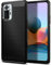 Qiinogow Funda para Xiaomi Redmi Note 10 Pro/Note 10 Pro MAX 4G, Antigolpes Carcasa con Suave de TPU, Capa Ultrafina de Fibra de Carbono (Negro)