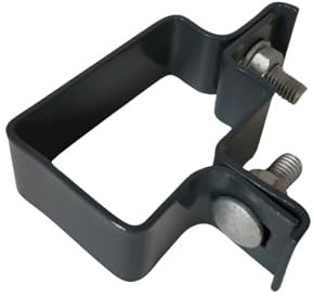 Eckschelle 60x40mm Zaunschelle für Zaunpfosten Strebenschelle Befestigung für Gittermattenzaun (Anthrazit)