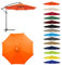 HonunGron Auvent De Remplacement pour Parasol 2,0/2,3/2,5/2,7m/3,0m, 6 Baleines/8 Baleines Toile De Parasol Déporté Remplacement Pour Cour,Jardin,Plage, Protection UV 50+ (2.0m-6 ribs,Orange)