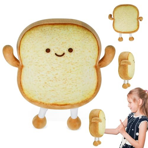 LIVESTN 25cm Toastbrot Kissen, Lustige Brotform Toast, Brot Form Plüschtier Kissen, Toast Geschnittenes Brotkissen, Cartoon Toast Plüschtier, Geschenk für Kinder und Erwachsene