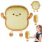 LIVESTN 25cm Toastbrot Kissen, Lustige Brotform Toast, Brot Form Plüschtier Kissen, Toast Geschnittenes Brotkissen, Cartoon Toast Plüschtier, Geschenk für Kinder und Erwachsene