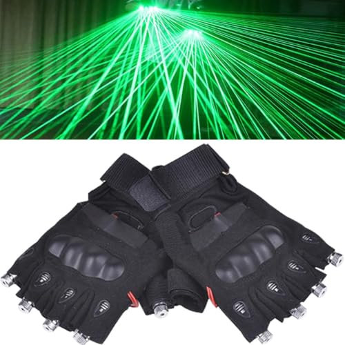 Amhuui Leuchtende Handschuhe, Leuchtende Handschuhe Mit 4 Lampen, Wiederaufladbare LED-Requisiten Für Bühnenaufführungen, Verstellbare Handschuhdichte, Für Party, Disco, Clubs, Tanzshow, Straßentanz