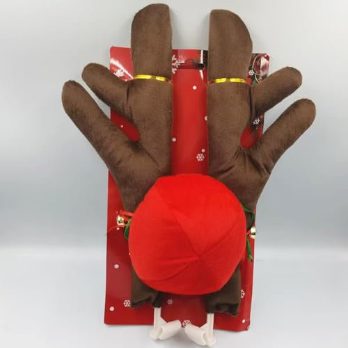 TgGreat Weihnachten Rentier Auto Für AU-DI A6 2008-2023 2024 2025, Weihnachten Auto Rentier Set, Rentiergeweihe Auto Weihnachtsdeko, Rentier Auto Kit, Auto Deko Weihnachts-Geweih,C-Coffee