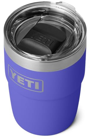 YETI Rambler Cup,Vacuum Insulated Stainless Steel Stackable Cup with Magslider Lid, Ultramarine Violet, 8 oz (237 ml)