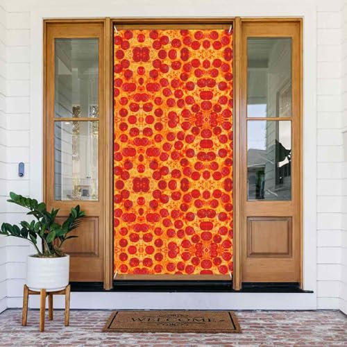 3D Pizza Pepperoni Banner Dekorationen Türabdeckung Dekorationen für Türabdeckungen Dekoratives Zubehör 80 x 183 cm