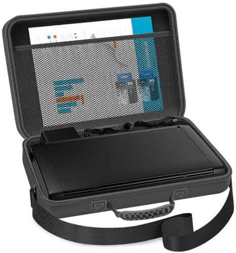 HESPLUS Hartschalen-Reisetasche für Epson Workforce WF-110 / WF-100 kabellose Mobile Drucker, Aufbewahrungstasche für Drucker (nur Hülle)