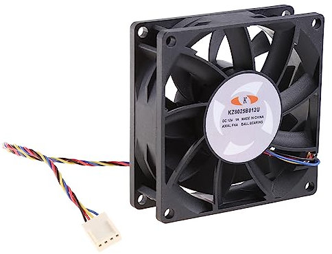 8025 Bearing Fan 8cm 80mm For KZ8025B012U Server Cooling Fan 12V 1.00A 80x80x25mm 4-wire PWM Cooler