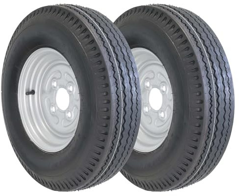 The Drive | 2x Komplettrad 5.00-10 79N TL M+S für kleine Pkw-Anhänger | Felge 3,50x10 ET0 / ML60 – Lochkreis 4x100 | Tragkraft je 437kg – max. 140 km/h | mit Felge
