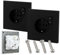BAYON Enchufe con Interruptor de Pared Negro (Pack de 2) - Controla tus Dispositivos y Ahorra Energía - Mecanismo Empotrable con Toma de Corriente Schuko