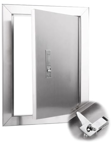 Access Panel BBQ Island Access Door Stainless Steel Outdoor Kitchen, 18x24 24x24 26x24 Opening Flap Cover Plate with Metal Push Latch, Universal Plumbing Inspection(600x700mm/24x28in)