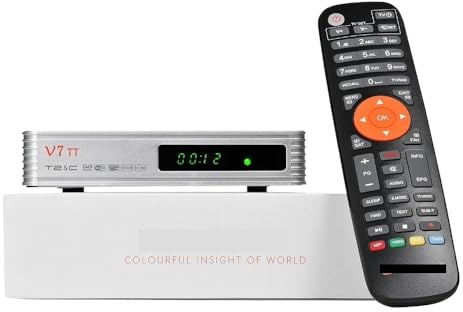 Détecteur de Satellite, Décodeur TNT V7 TT DVB-T/T2 Récepteur TV terrestre H.265 10 bits Full HD 1080p Câble avec antenne WiFi USB/Ethernet