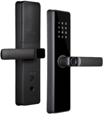 Paaruter Tuya ZigBee Smart Door Lock Fingerprint Indoor Password Fingerprint Remote Unlock Keycard Tamper Alarm Battery Powered Work