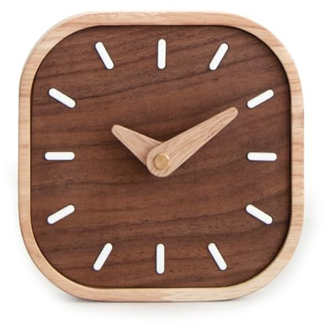 Bosiyrggrl Hour Clock Desktop Mute Watch Clock Bedside Clock Mini Clock Nordic Home Decor
