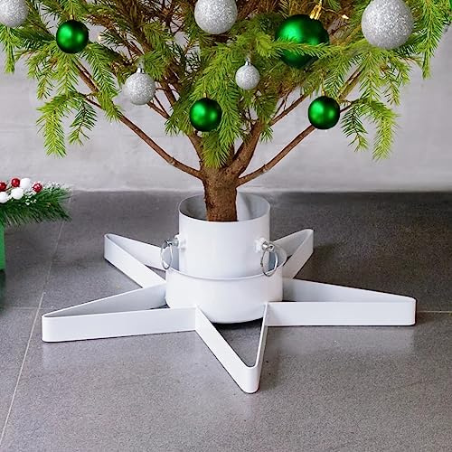 Generico Base per Albero di Natale Bianca 47x47x13,5 cm,Bianco,2.14kg,331316