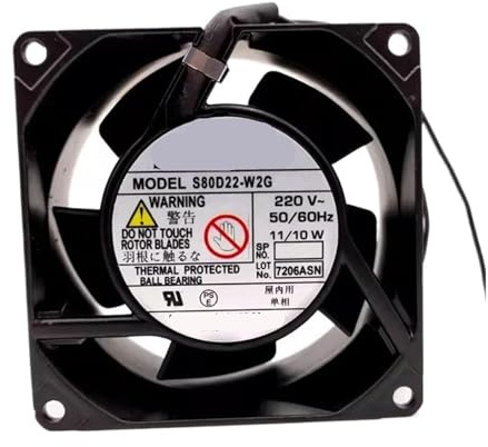 S80D22-W2G 220V 11/10W Ventilador de 8 cm