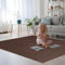 DE-COmmerce Bambusteppich Massive Mocha, 155x230 cm, 17mm gehärtete Stege, massiver Teppich ohne Bordüre, Bambusmatte