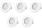TEVEA® Ultra Flach LED Einbauleuchten - Möbelleuchte - Einbaustrahler (Warmweiss-Weiss-5er)