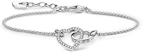 Thomas Sabo Damen Armband Forever Together Herz 925 Sterling Silber A1649-051-14-L19v