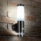 Auraglow Brushed Chrome Dual Function PIR Infrared Motion Sensor Detector LED Wall Light (Cool White)