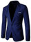 Allthemen Chaqueta de Traje Slim Fit para Hombre Chaqueta de Un Botón para Negocios Azul Marino XL