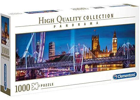 Clementoni 39485 Panorama London – Puzzle 1000 Teile ab 9 Jahren, Erwachsenenpuzzle mit Panoramabild, Geschicklichkeitsspiel für die ganze Familie, ideal als Wandbild