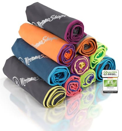 NirvanaShape Mikrofaser Handtuch - Reisehandtuch, Badetuch für Urlauber - kompakte, schnelltrocknende Microfaser Handtücher als Strandtuch, Sporthandtuch - für Reisen, Camping, Sport - 100 x 50 cm