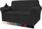 Granbest High Stretch Sofabezug Moderne Sofaüberwurf Jacquard Elastische Sofahusse für Wohnzimmer Protector für Hunde Haustiere (2 Sitzer, Schwarz)