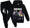 zhaojiexiaodian Sportanzug für Kinder mit 3D-Cartoon-Print,Freizeitpullover für Kinder Hoodie + Hose (DE/NL/SE/PL, Numerisch, 150, Regular, Schwarz)