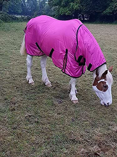 Cwell Equine Bug Away Couverture anti-mouches pour cheval Rose 1,8 m