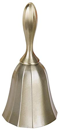 Alnicov Handglocke,Rufglocke Hochzeitsglocke Abendessenglocke Klassenzimmerglocke (Mattbronze)
